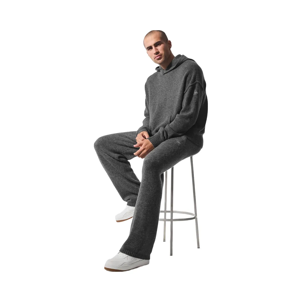 Alo Men's Wool Cashmere New Class Sweatpant - Platinum Grey