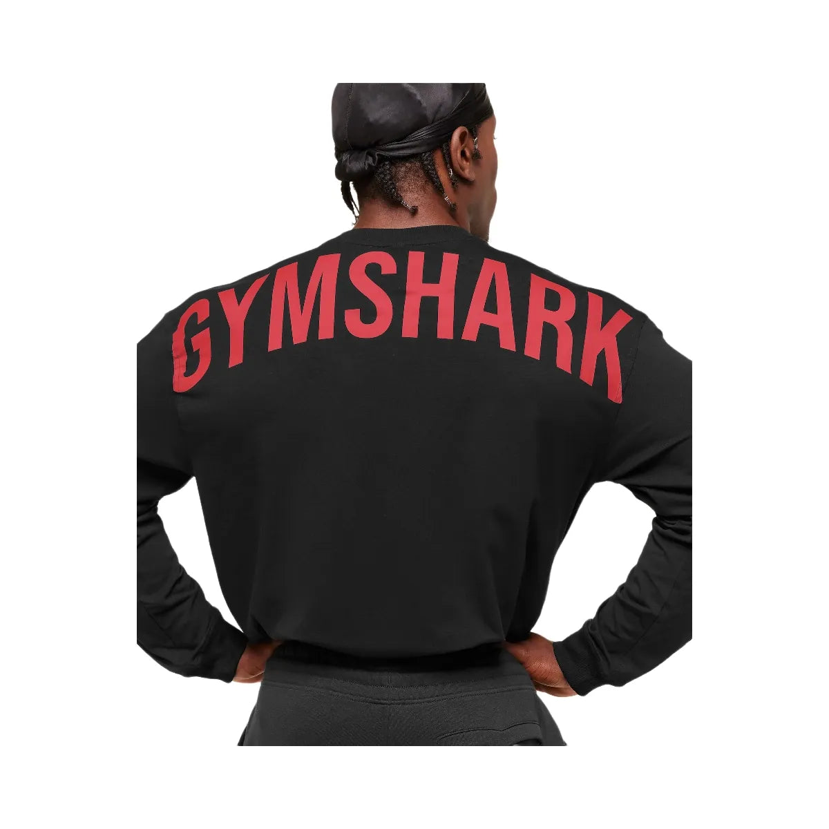 Gymshark Power Long Sleeve T-Shirt - Black/Conditioning Red