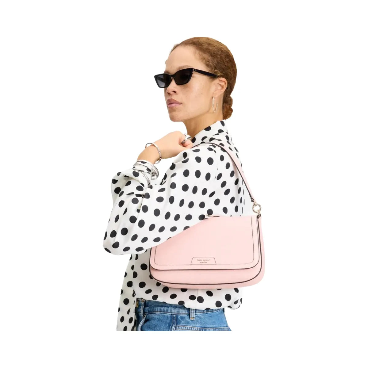 Kate Spade Hudson Convertible Flap Shoulder Bag Pastry Pink
