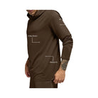 Alo Men's Conquer Reform Long Sleeve With Hood - Espresso