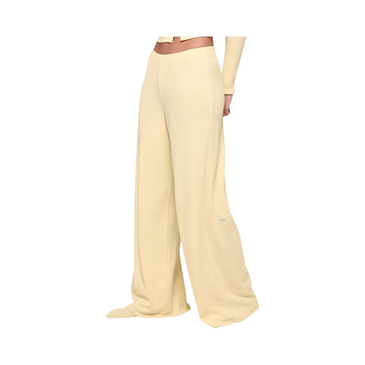 Alo Women's Mid-Rise Dreamlight Straight Pant - Candlelight Yellow