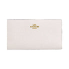 Coach Slim Zip Wallet Crossgrain Leather-Gold-Chalk