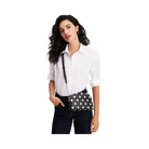 Kate Spade Morgan Sunshine Dot Double zip Dome Crossbody Black Multi