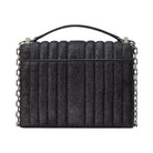 Kate Spade Deco Quilted Glitter Suede Chain Shoulder Bag Navy Multi