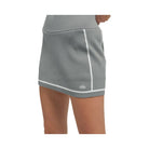 Alo Women's Ribbed Sweater Knit Highline Mini Skirt - Lunar Grey/White