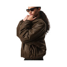 Alo Women's Faux Leather Premier Bomber - Espresso