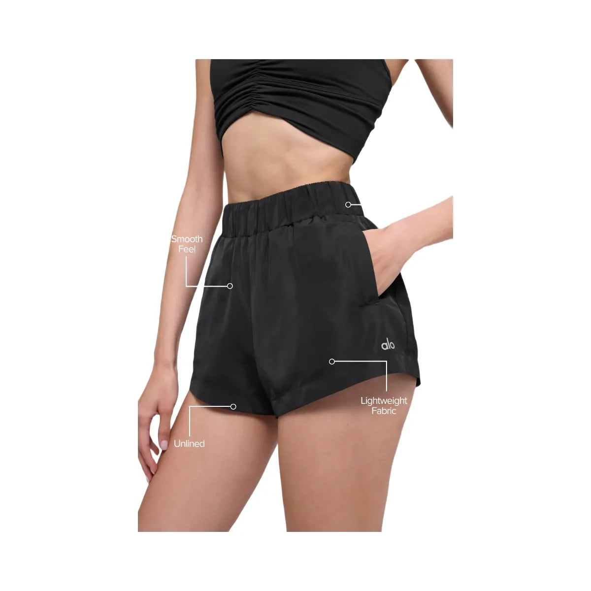 Alo Women's High-Waist Socialite Short - Black