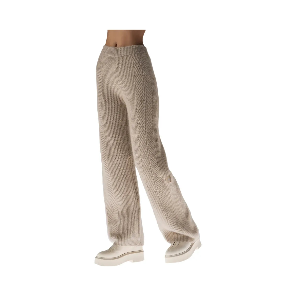 Alo Women's Winter Magic Cashmere Wide Leg Pant - Flax Heather