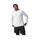 Alo Men's Conquer Reform Long Sleeve With Hood - White
