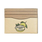 Coach Slim Id Card Case With Lemon Graphic Silver-Moonlight