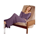 Alo Women's Sweater Knit Mid-Rise Unwind Wide Leg Pant - Plum Kiss