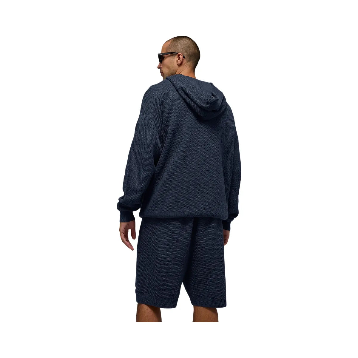 Alo Men's Sports Club Sweater Knit Hoodie - Navy