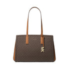 Michael Kors Laila Medium Signature Logo Tote Bag Brn-Acorn