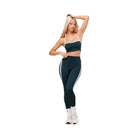 Gymshark Piping Legging - Deep Petrol Blue/Smoke Blue/Soft White