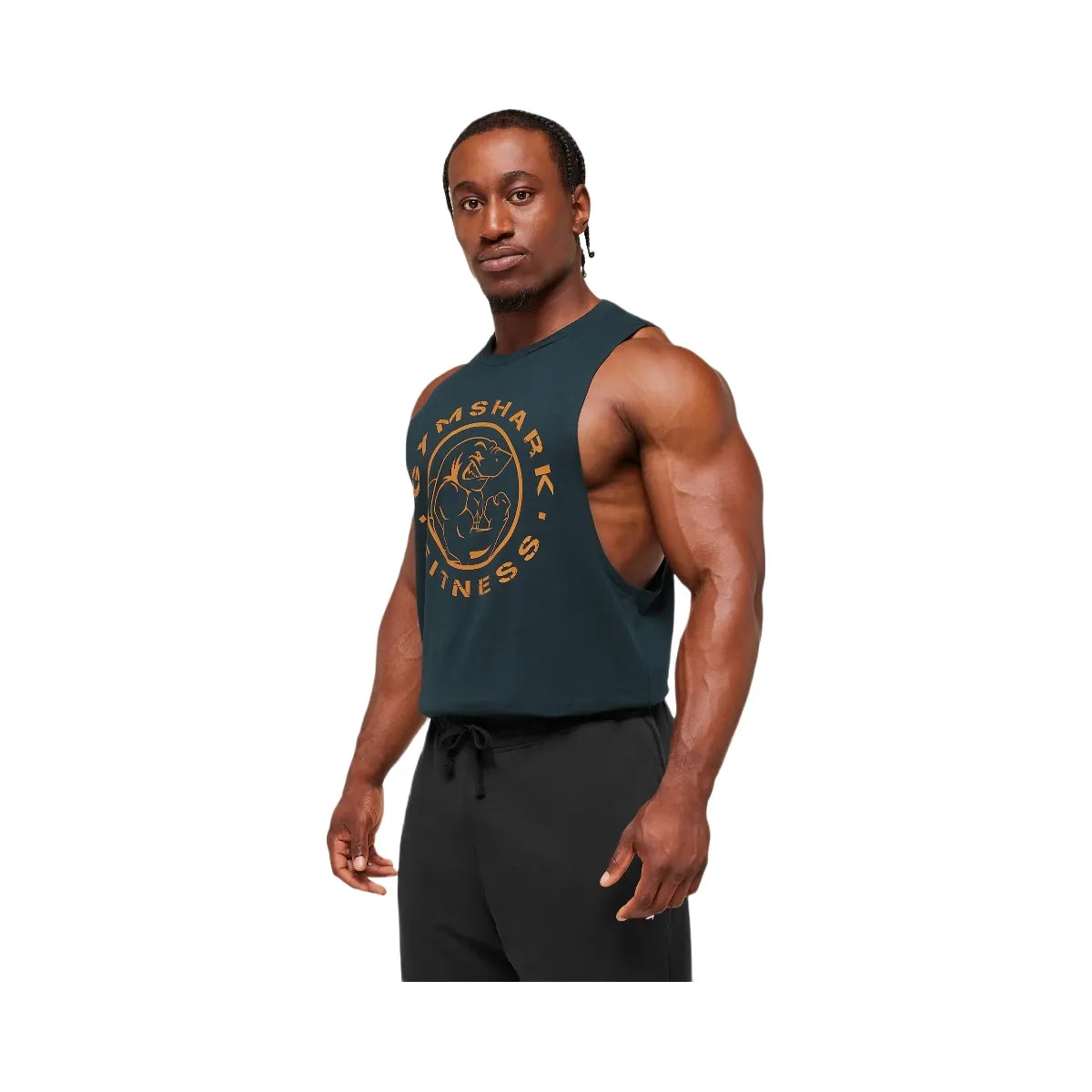 Gymshark Legacy Drop Arm Tank - Deep Petrol Blue