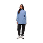 Gymshark Covered Longline Cotton Long Sleeve Top - Worn Blue