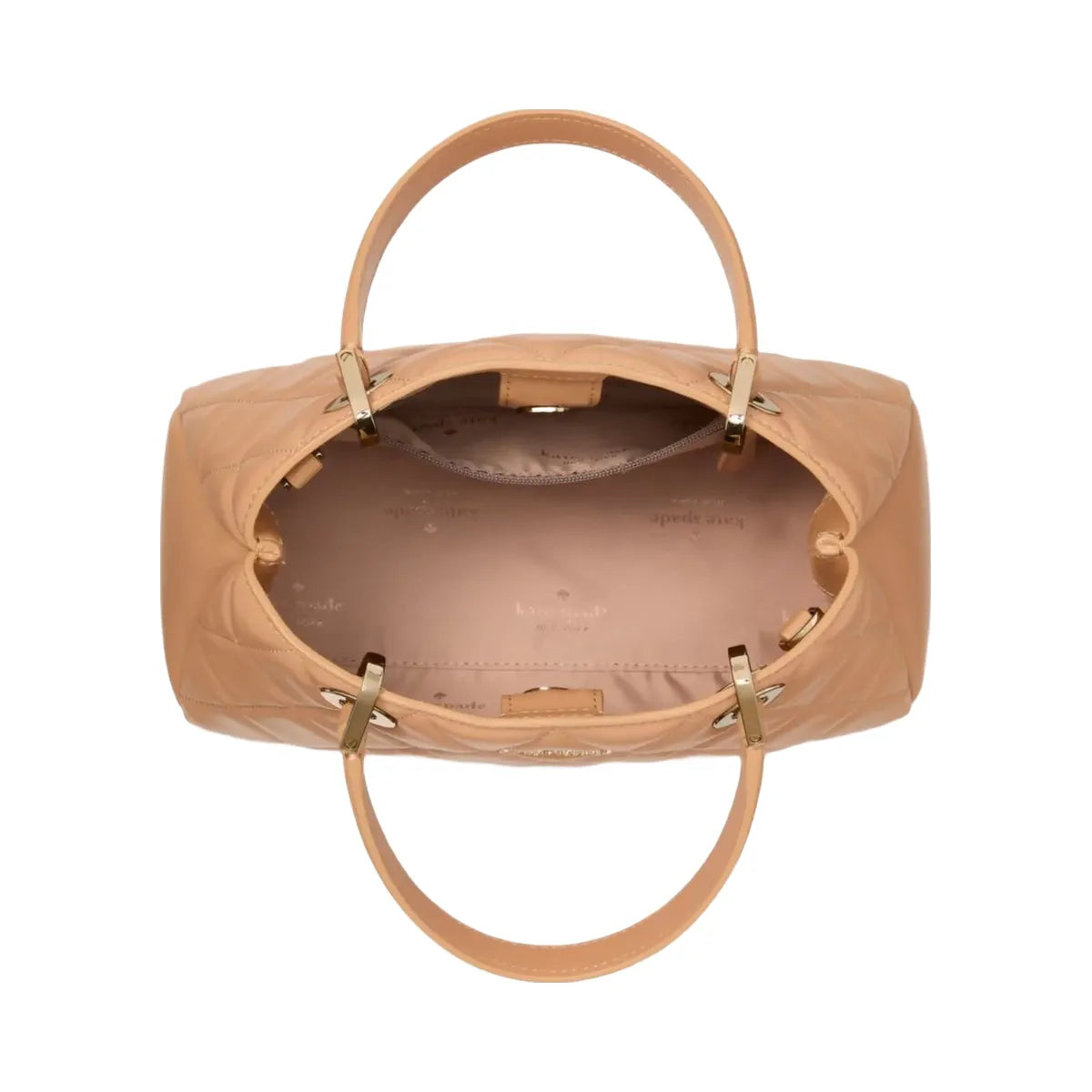 Kate Spade Carey Small Quilted Sullivan Satchel Tiramisu Mousse