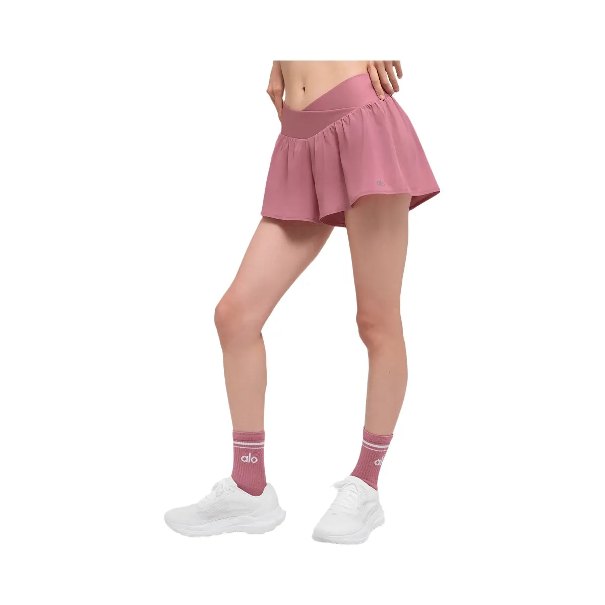 Alo Women's V-Cute Running Short - Pink Wild Rose