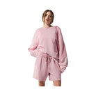 Alo Women's Make Waves Crew Neck Pullover - Sunset Pink Tonal