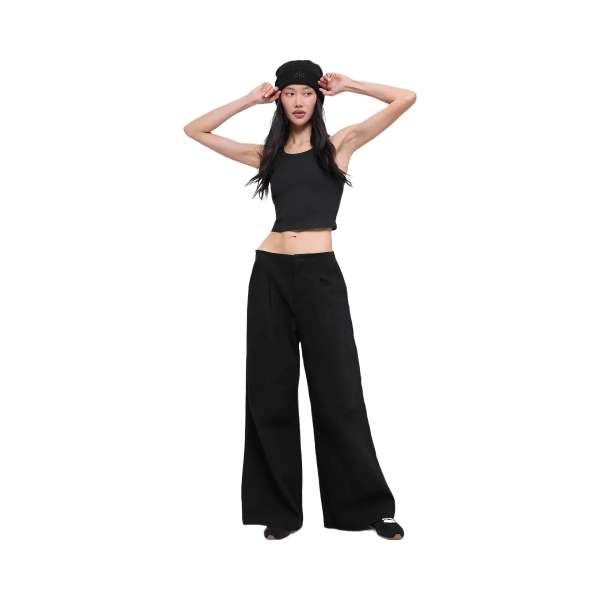 Alo Women's High-Waist Main Character Wide Leg Trouser - Black