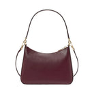 Kate Spade Margot Floral Applique Shoulder Bag Dark Merlot