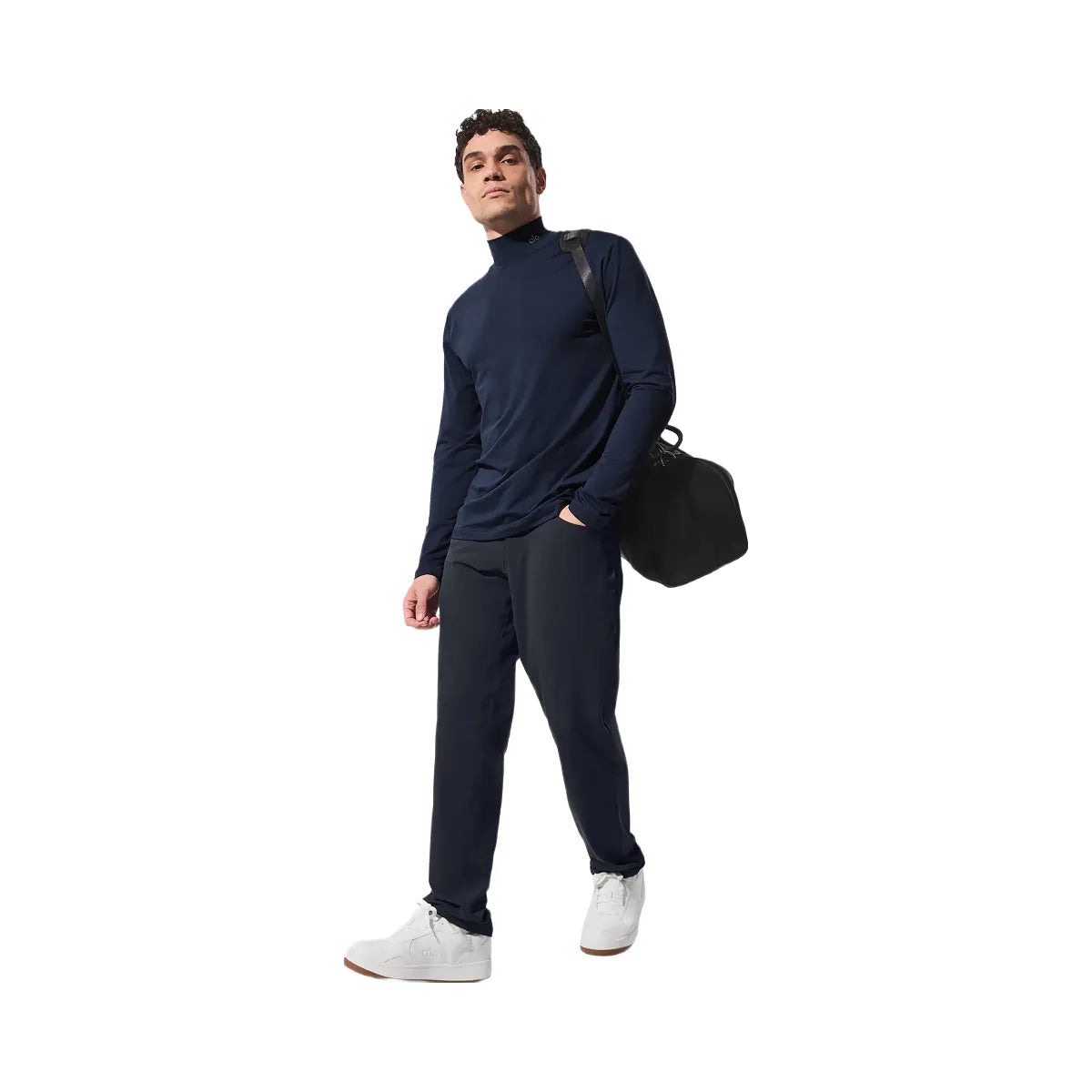 Alo Men's Conquer Reform Mock Neck Long Sleeve - Navy