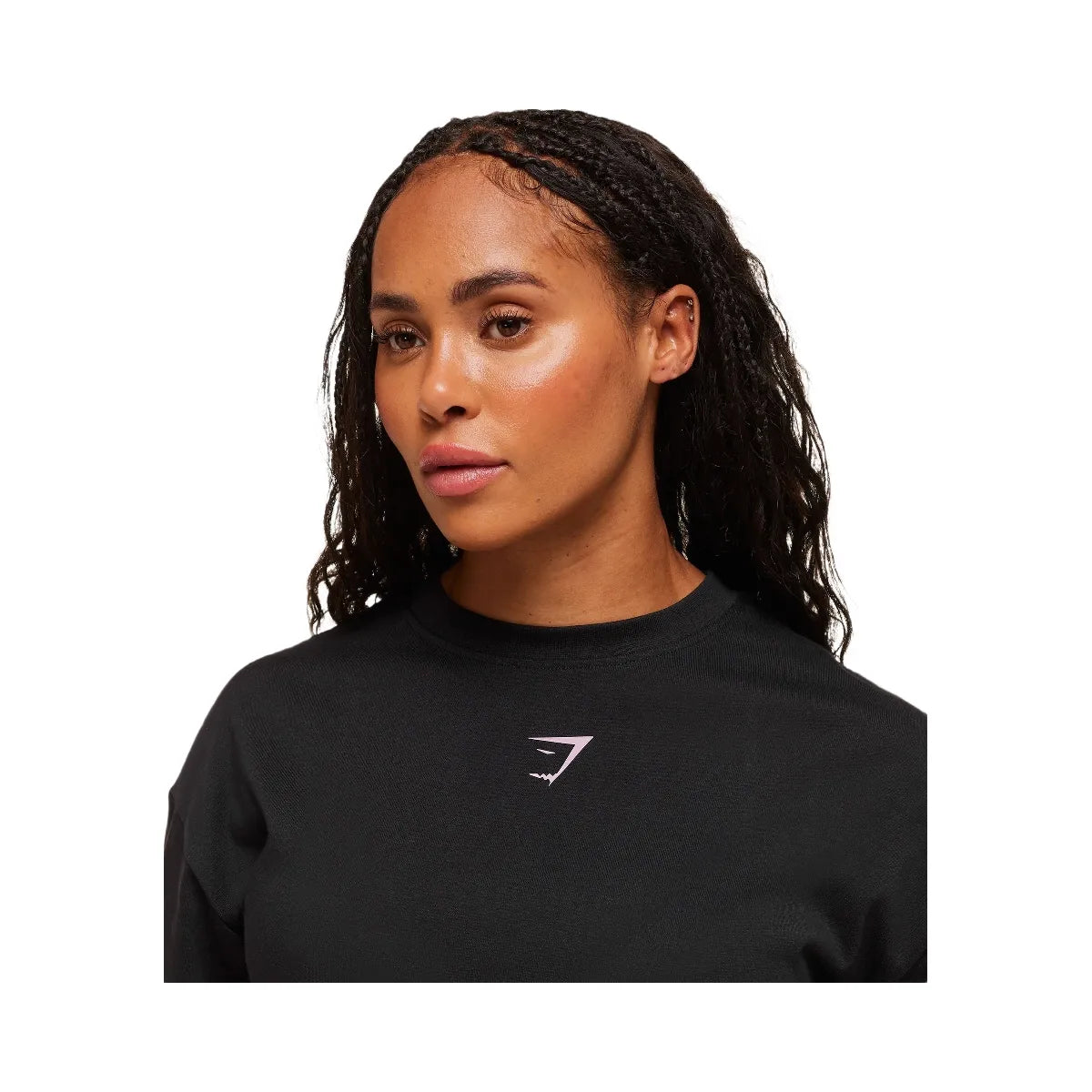 Gymshark Power Oversized T-Shirt - Black/Warm Lilac