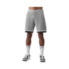 Alo Men's 7" Sports Club Sweater Knit Basketball Short - Athletic Heather Grey