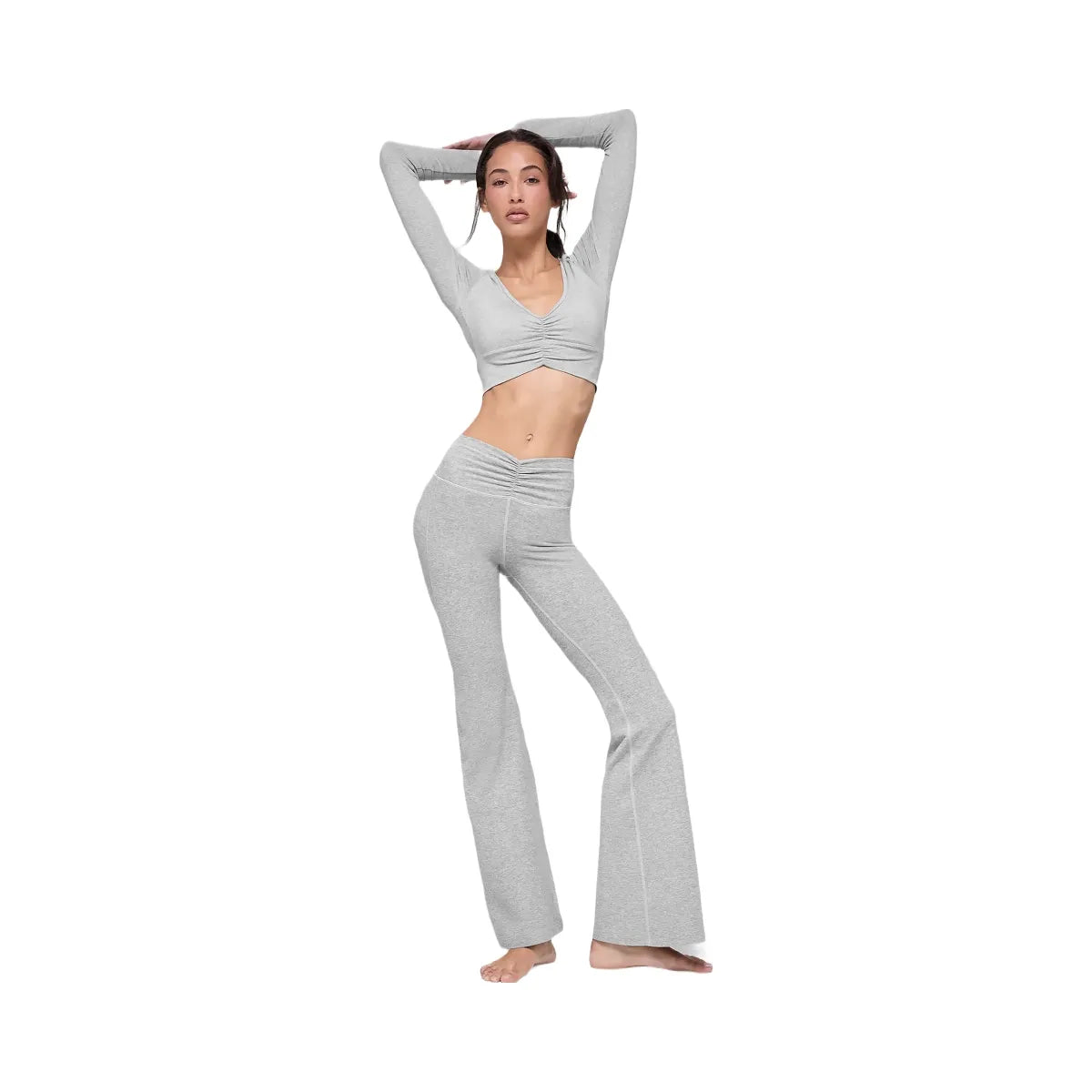 Alo Women's soft Intuition High-Waist Bootcut - Athletic Heather Grey