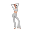 Alo Women's soft Intuition High-Waist Bootcut - Athletic Heather Grey