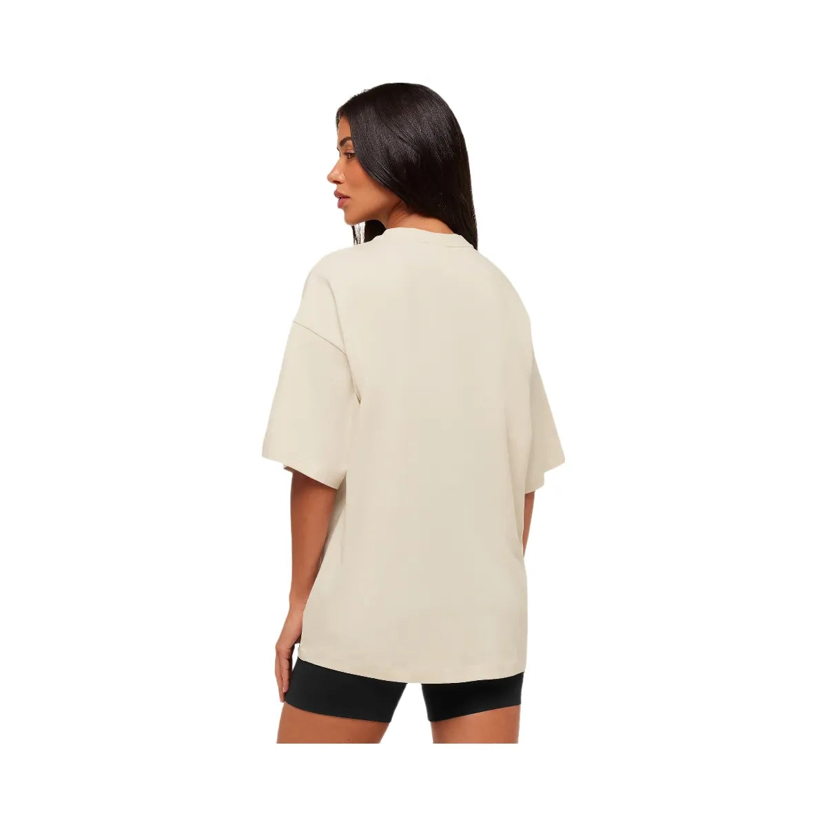 Gymshark Embossed Graphic Oversized T-Shirt - Oat White