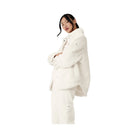 Alo Women's Sherpa Edge Shacket - Ivory