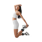 Alo Women's 5" Airbrush High-Waist Biker Short - White