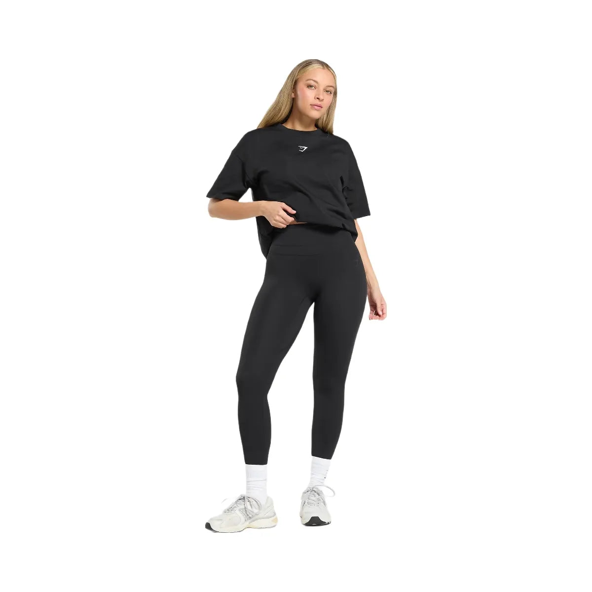 Gymshark Trace Graphic Oversized T-Shirt - Black