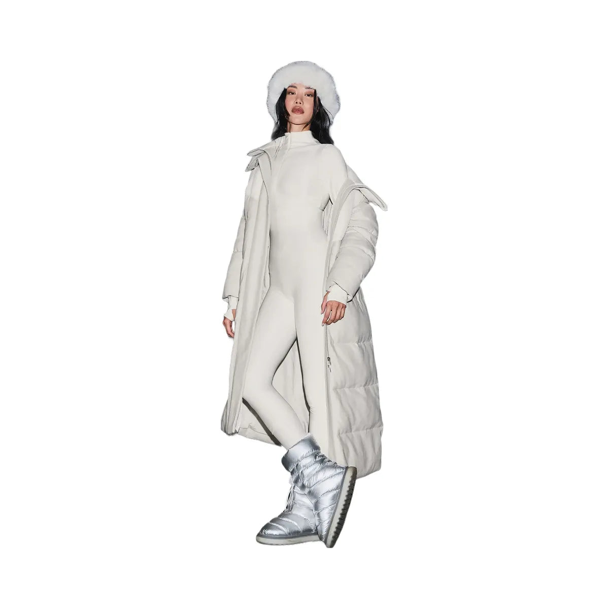 Alo Women's Snowfall Puffer Coat - White Oak