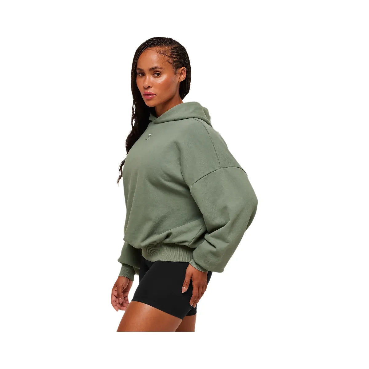 Gymshark Power Washed Oversized Hoodie - Unit Green/Acid Wash Small Ball