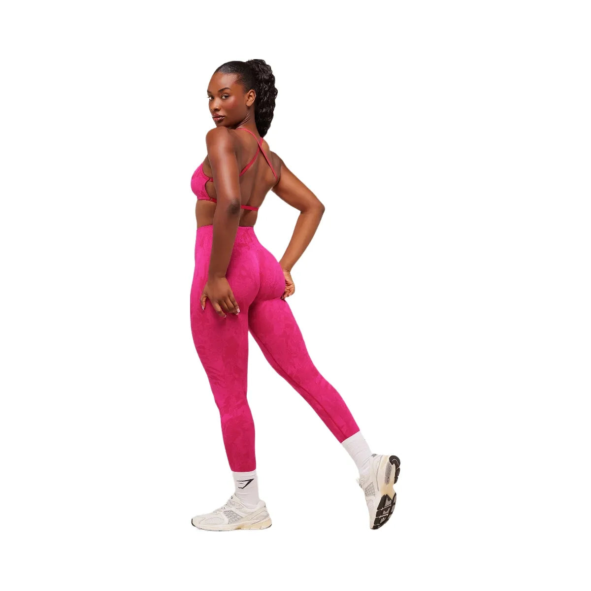 Gymshark Adapt Camo Seamless Leggings - Build Pink/Energy Pink