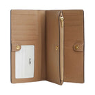 Coach Slim Zip Wallet Crossgrain Leather-Gold-Chalk