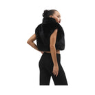 Alo Women's Opulent Faux Fur Cropped Vest - Black