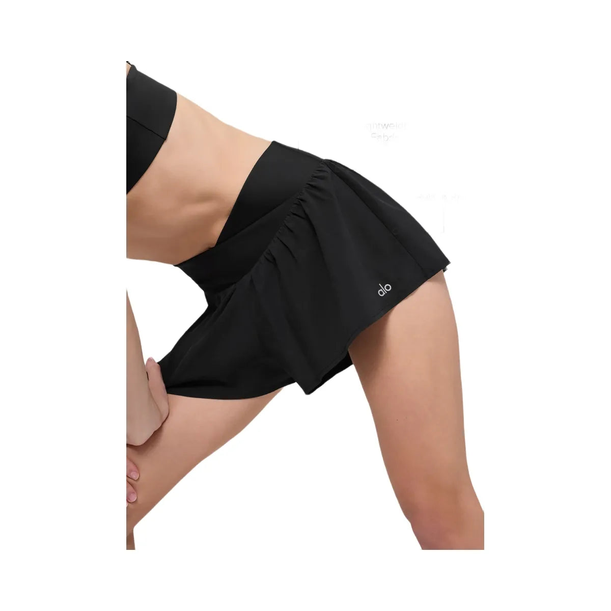 Alo Women's V-Cute Running Short - Black