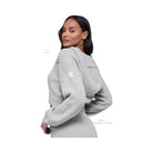 Alo Women's Cashmere Plush Waffle Full Zip Hoodie - Athletic Heather Grey