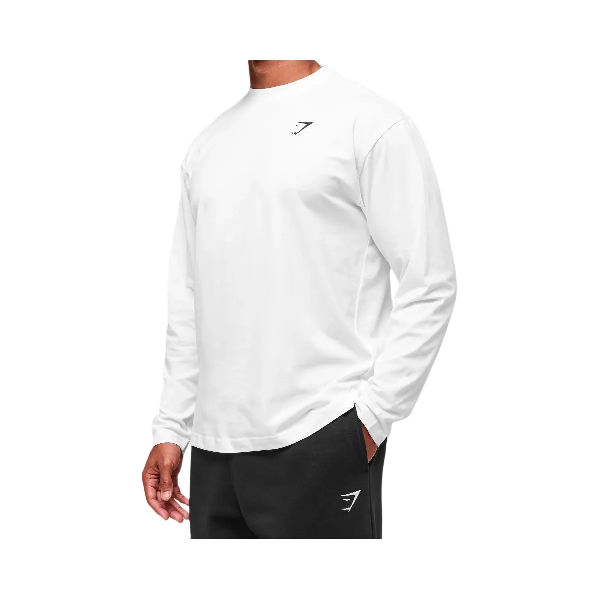 Gymshark Essential Oversized Long Sleeve T-Shirt - White