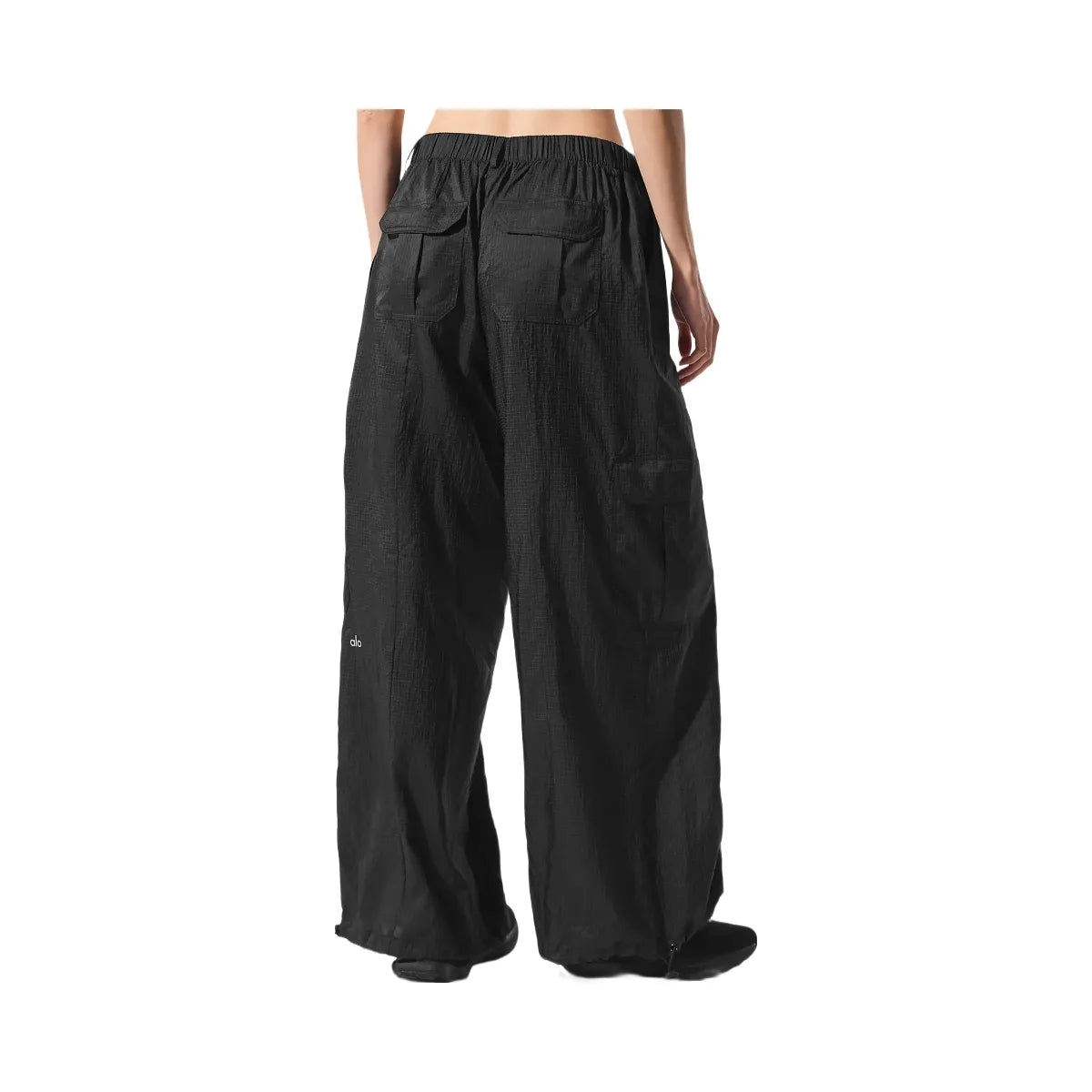 Alo Women's Sheer Game Time Wide Leg Jogger - Black