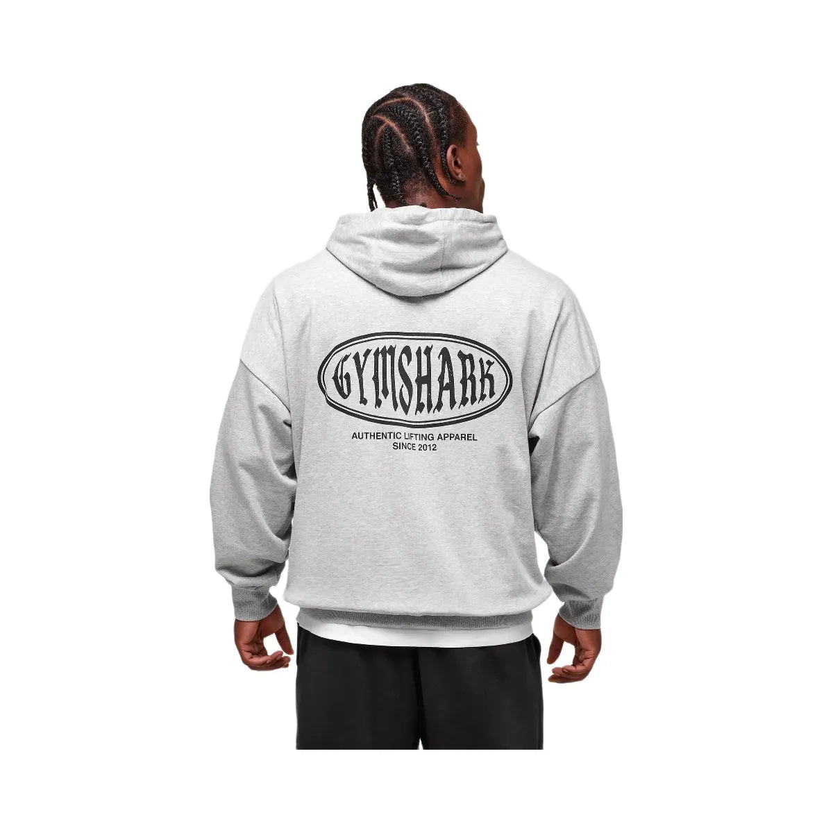 Gymshark Authentic Lifting Apparel Hoodie - Light Grey Core Marl