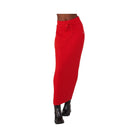 Alo Women's Cashmere Ribbed High-Waist Winter Dream Skirt - Red Flame