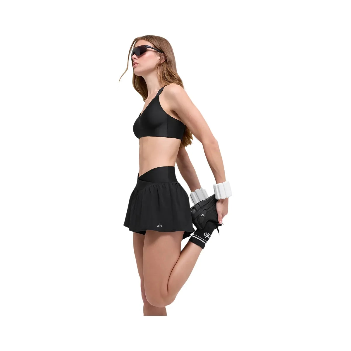 Alo Women's V-Cute Running Short - Black
