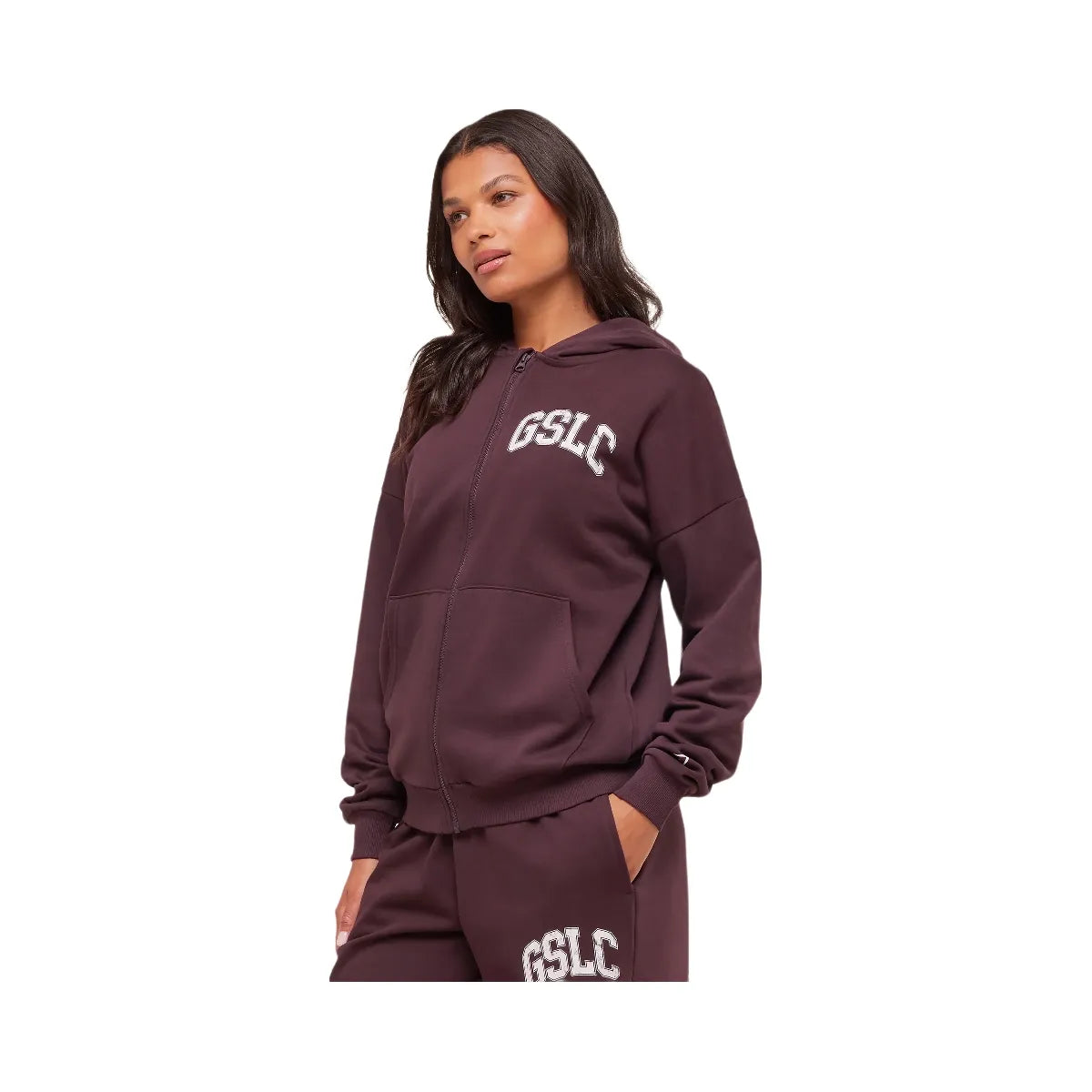 Gymshark GSLC Graphic Zip Up Hoodie - Cherry Purple