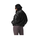 Alo Women's Faux Leather Premier Bomber - Black