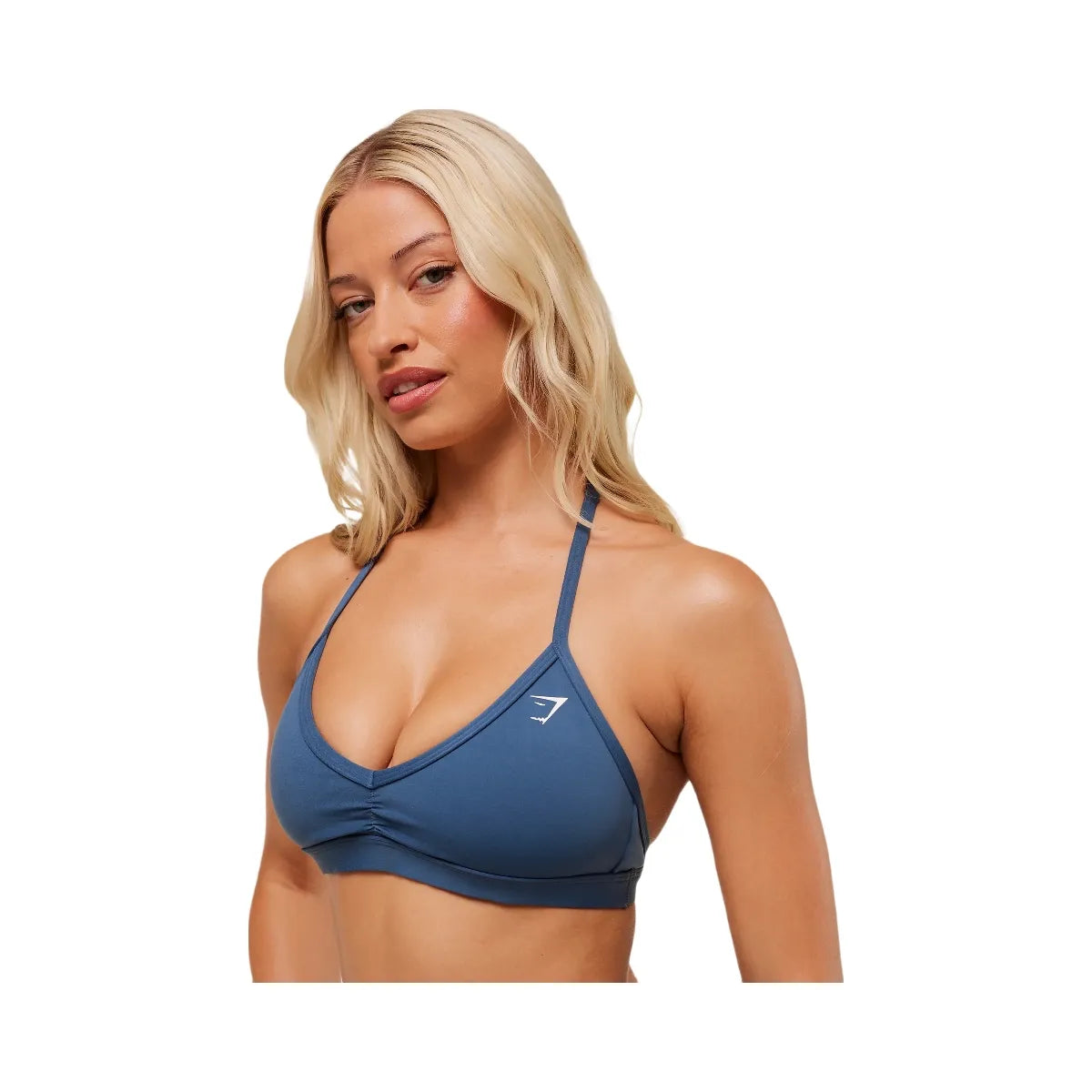 Gymshark Minimal Halterneck Sports Bra - Compound Blue
