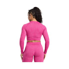 Gymshark Adapt Fleck Seamless Long Sleeve Crop Top - Winning Pink/Sour Pink
